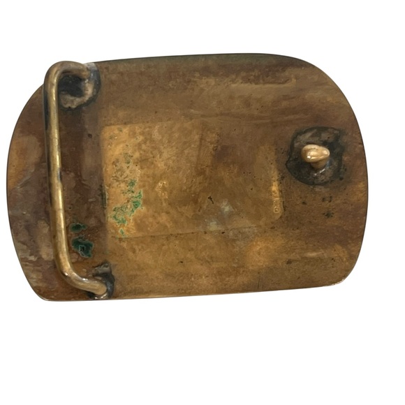 Vintage 1970s Native American Northwest Coast Brass Belt Buckle - Picture 2 of 5